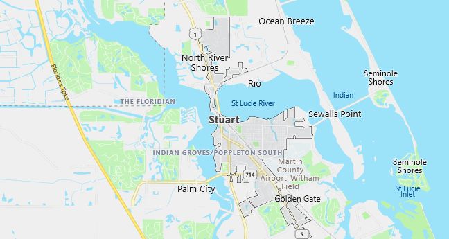 Map of Stuart, FL