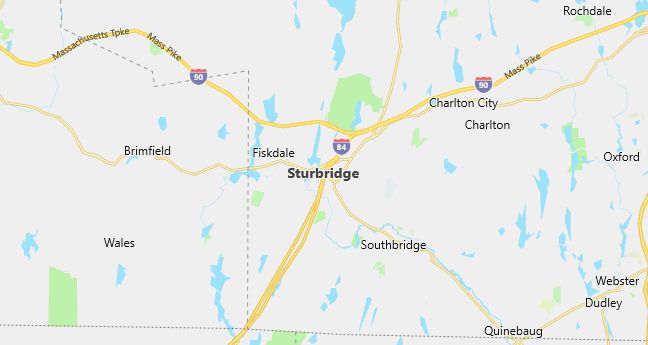 Map of Sturbridge, MA