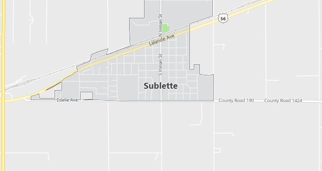 Map of Sublette, KS