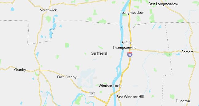 Map of Suffield, CT