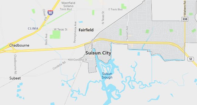 Map of Suisun City, CA