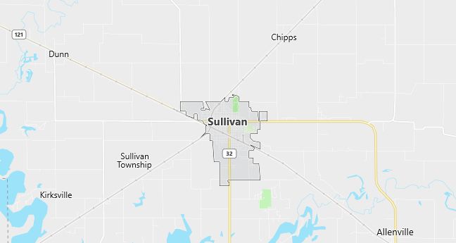 Map of Sullivan, IL