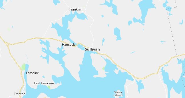 Map of Sullivan, ME