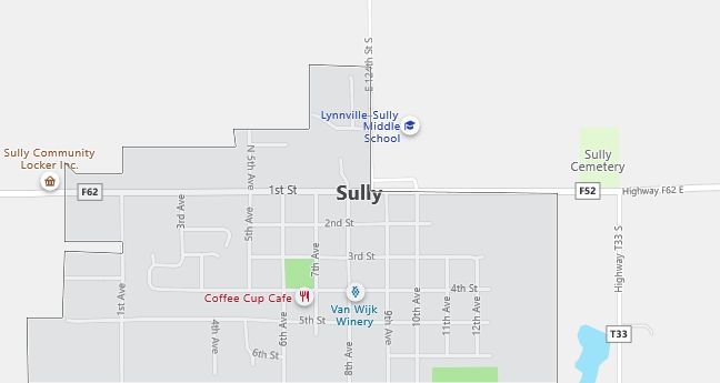 Map of Sully, IA