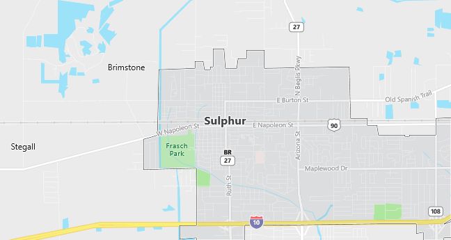 Map of Sulphur, LA