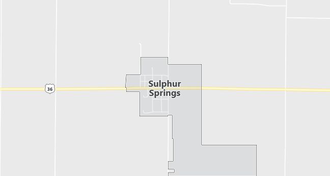 Map of Sulphur Springs, IN