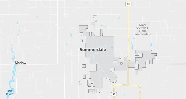 Map of Summerdale, AL