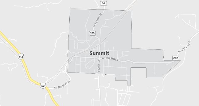 Map of Summit, AR