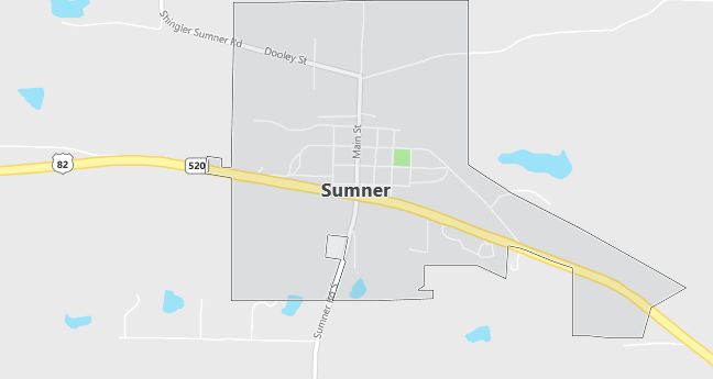 Map of Sumner, GA