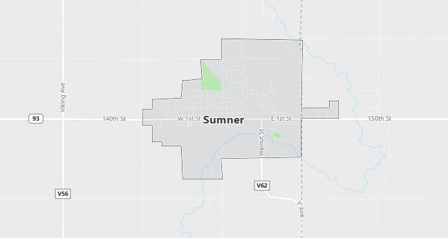 Map of Sumner, IA