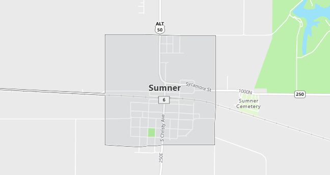 Map of Sumner, IL