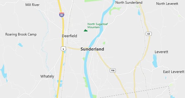 Map of Sunderland, MA