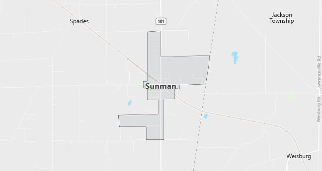 Map of Sunman, IN