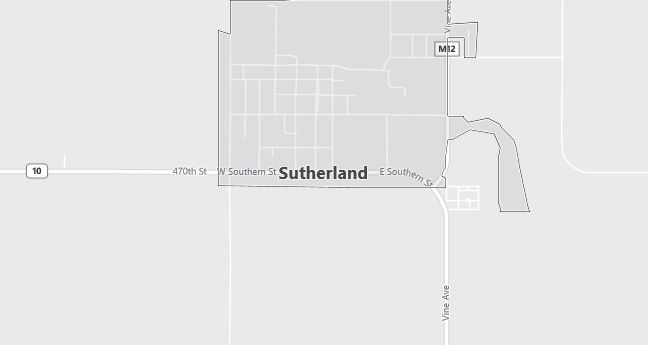 Map of Sutherland, IA