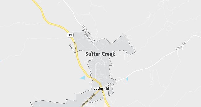 Map of Sutter Creek, CA