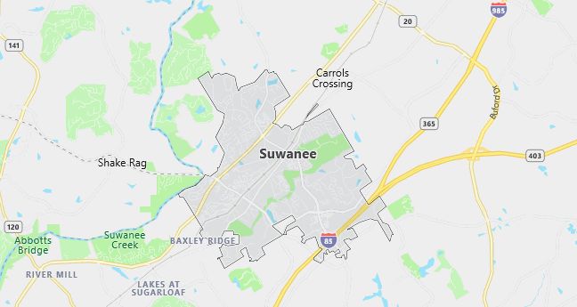 Map of Suwanee, GA