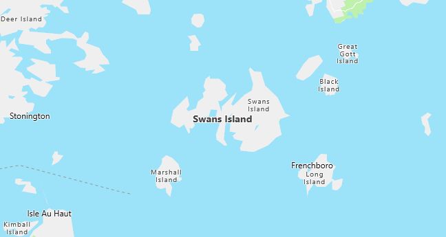 Map of Swans Island, ME