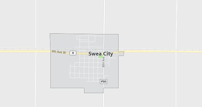 Map of Swea City, IA