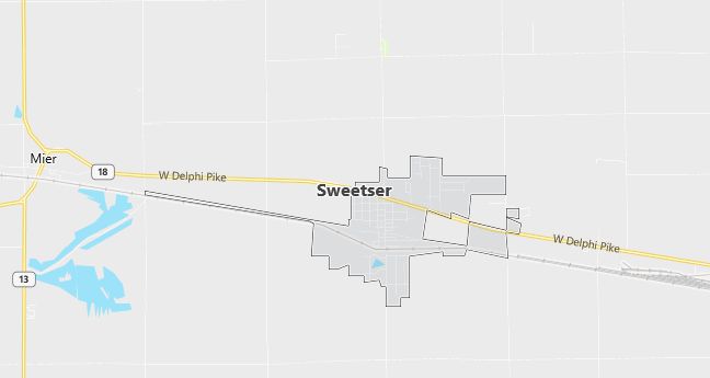 Map of Sweetser, IN