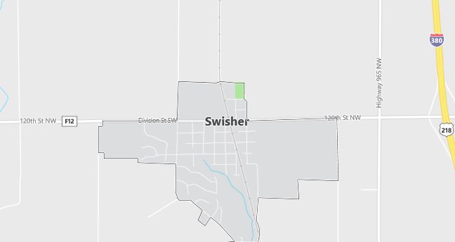 Map of Swisher, IA