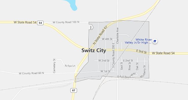 Map of Switz City, IN