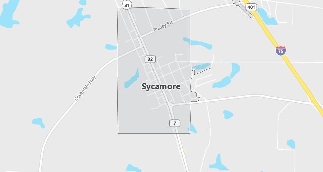 Map of Sycamore, GA