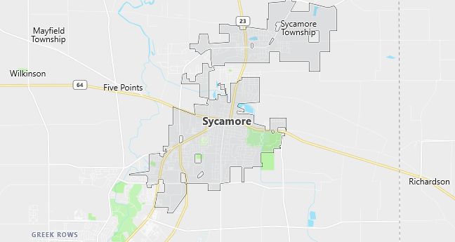 Map of Sycamore, IL