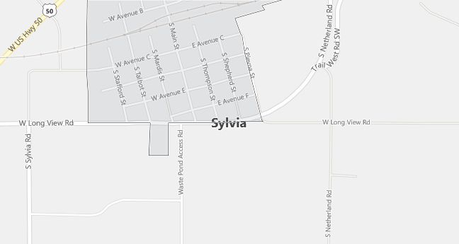 Map of Sylvia, KS