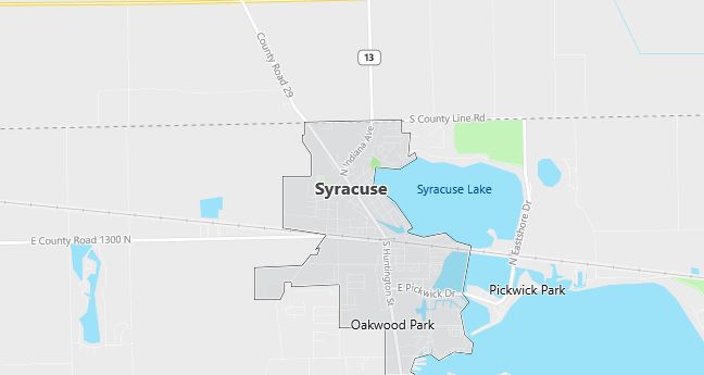 Map of Syracuse, IN