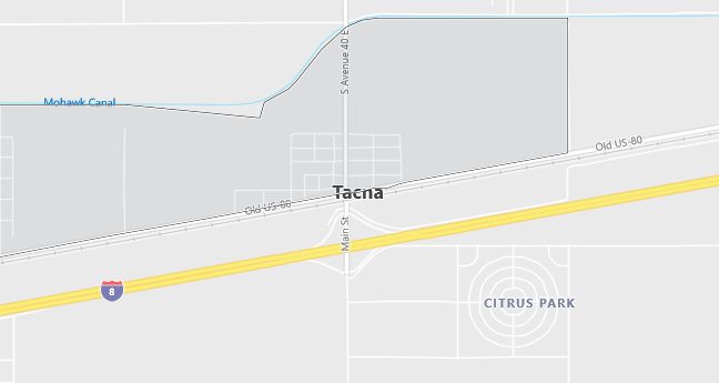 Map of Tacna, AZ