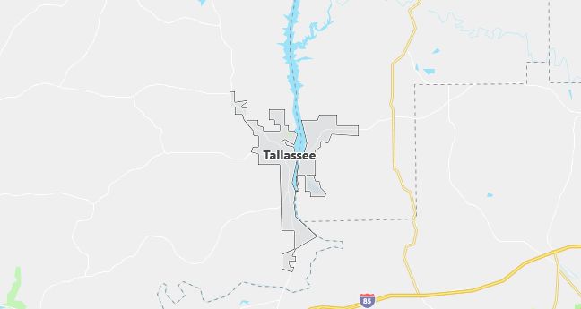 Map of Tallassee, AL