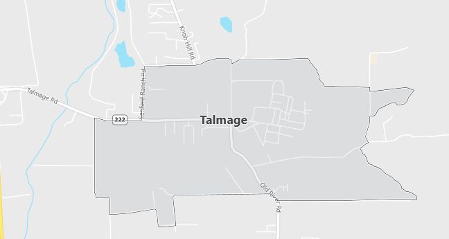 Map of Talmage, CA