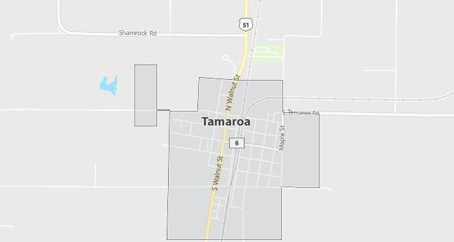 Map of Tamaroa, IL