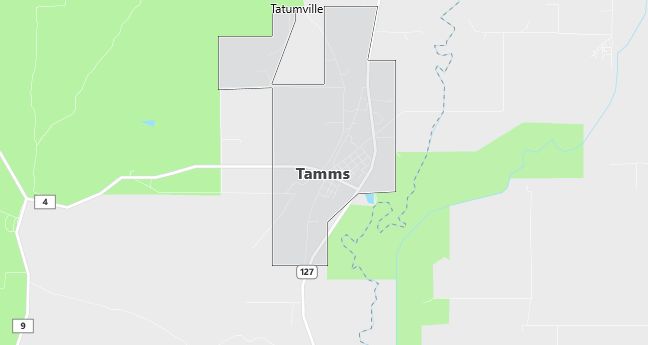 Map of Tamms, IL