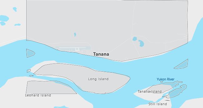 Map of Tanana, AK