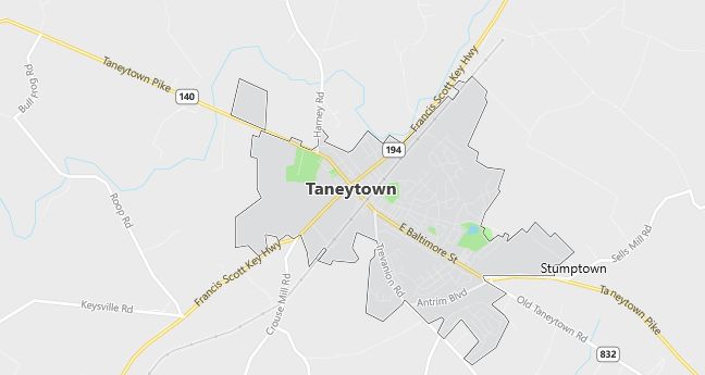 Map of Taneytown, MD