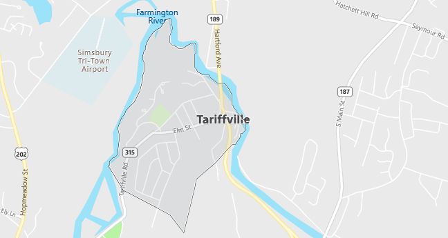 Map of Tariffville, CT