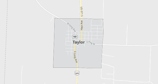 Map of Taylor, AR