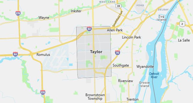 Map of Taylor, MI