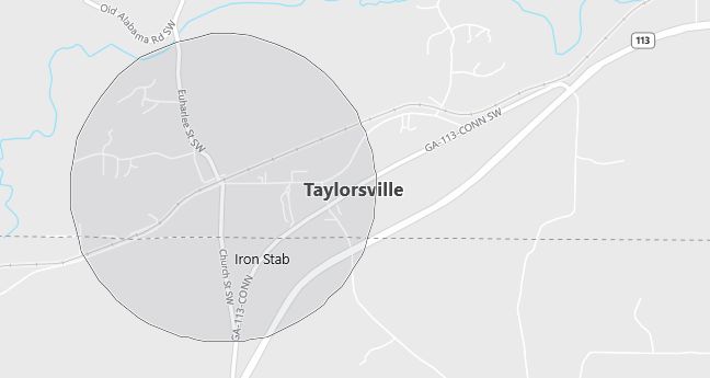 Map of Taylorsville, GA