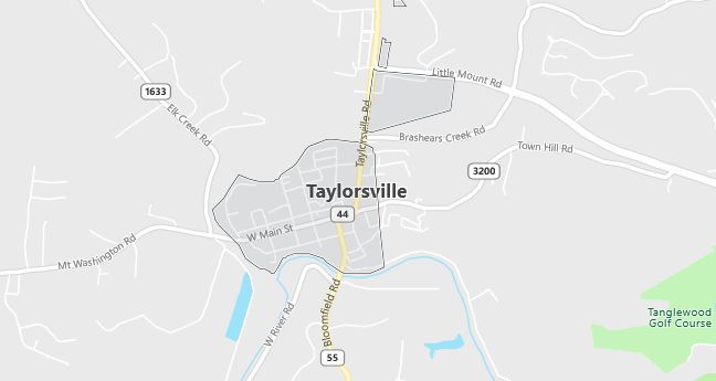 Map of Taylorsville, KY