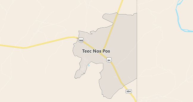 Map of Teec Nos Pos, AZ