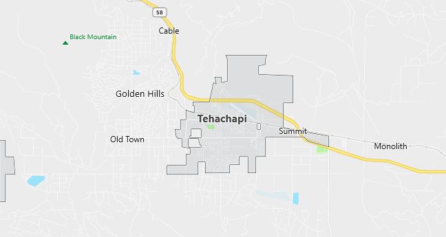 Map of Tehachapi, CA