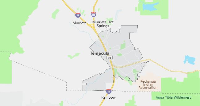 Map of Temecula, CA