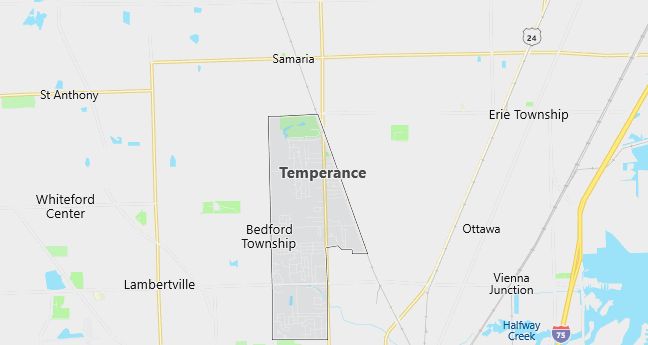 Map of Temperance, MI