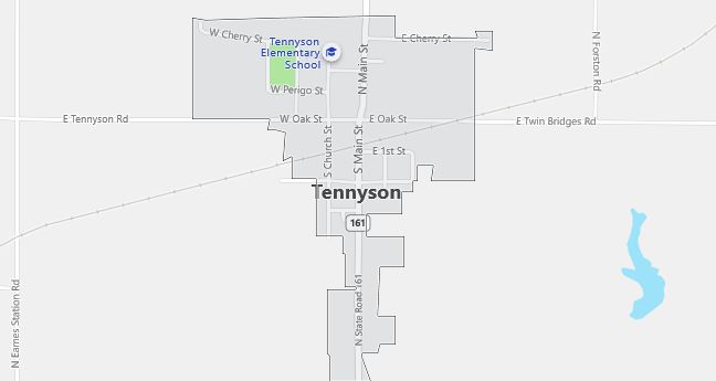 Map of Tennyson, IN