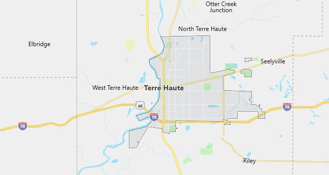 Map of Terre Haute, IN