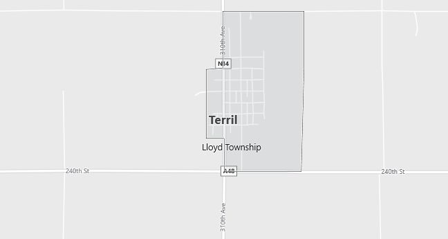 Map of Terril, IA