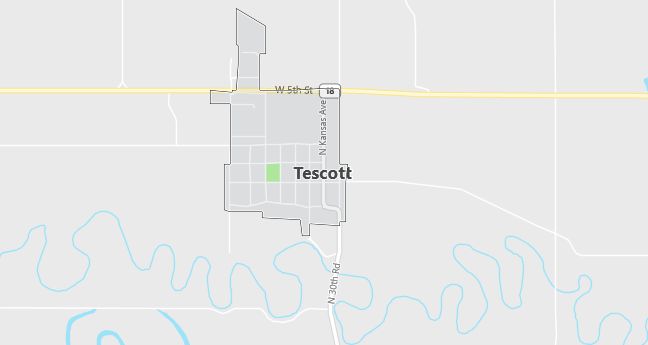 Map of Tescott, KS