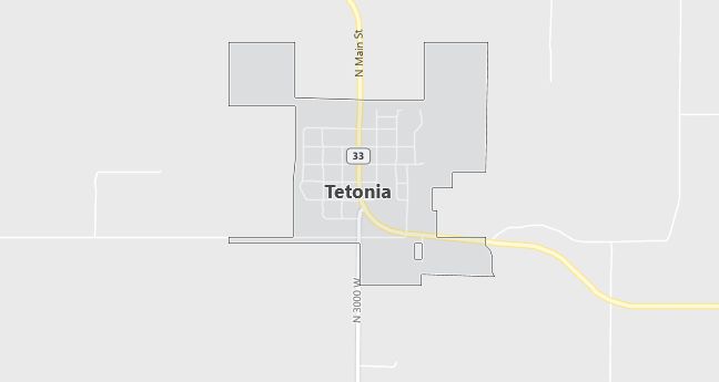 Map of Tetonia, ID